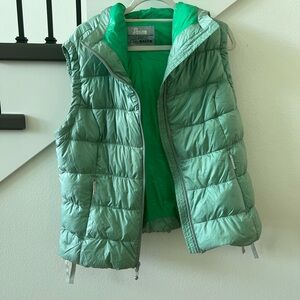 Eddie Bauer Goose Down Green Puffer Vest